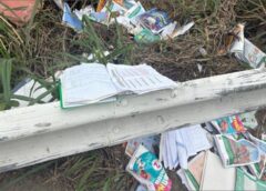 Escândalo em Cabrália: Centenas de livros didáticos públicos são encontrados descartados às margens de rodovia no sul da Bahia