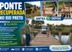 Comunidade de Rio Preto Celebra Recuperação de Ponte Importante em Ação Conjunta da Prefeitura